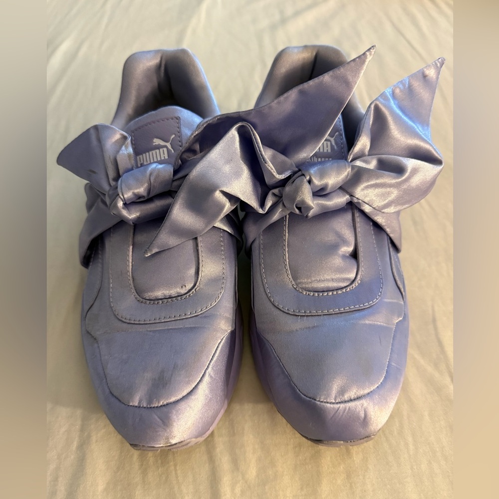 Women’s Rihanna PUMA Fenty Bow Purple 2017 Rare Sneakers Satin Levander/ Sz 8.5